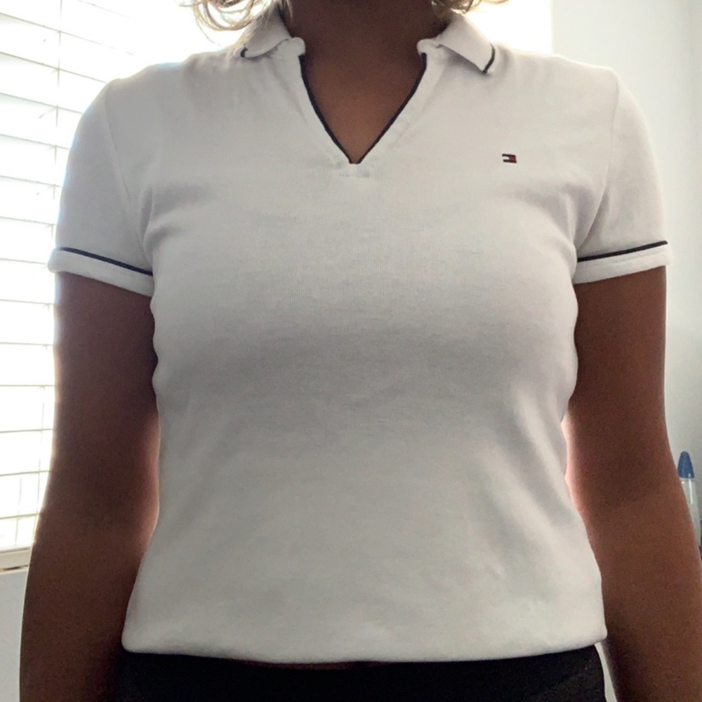 White Tommy Hilfiger Polo
